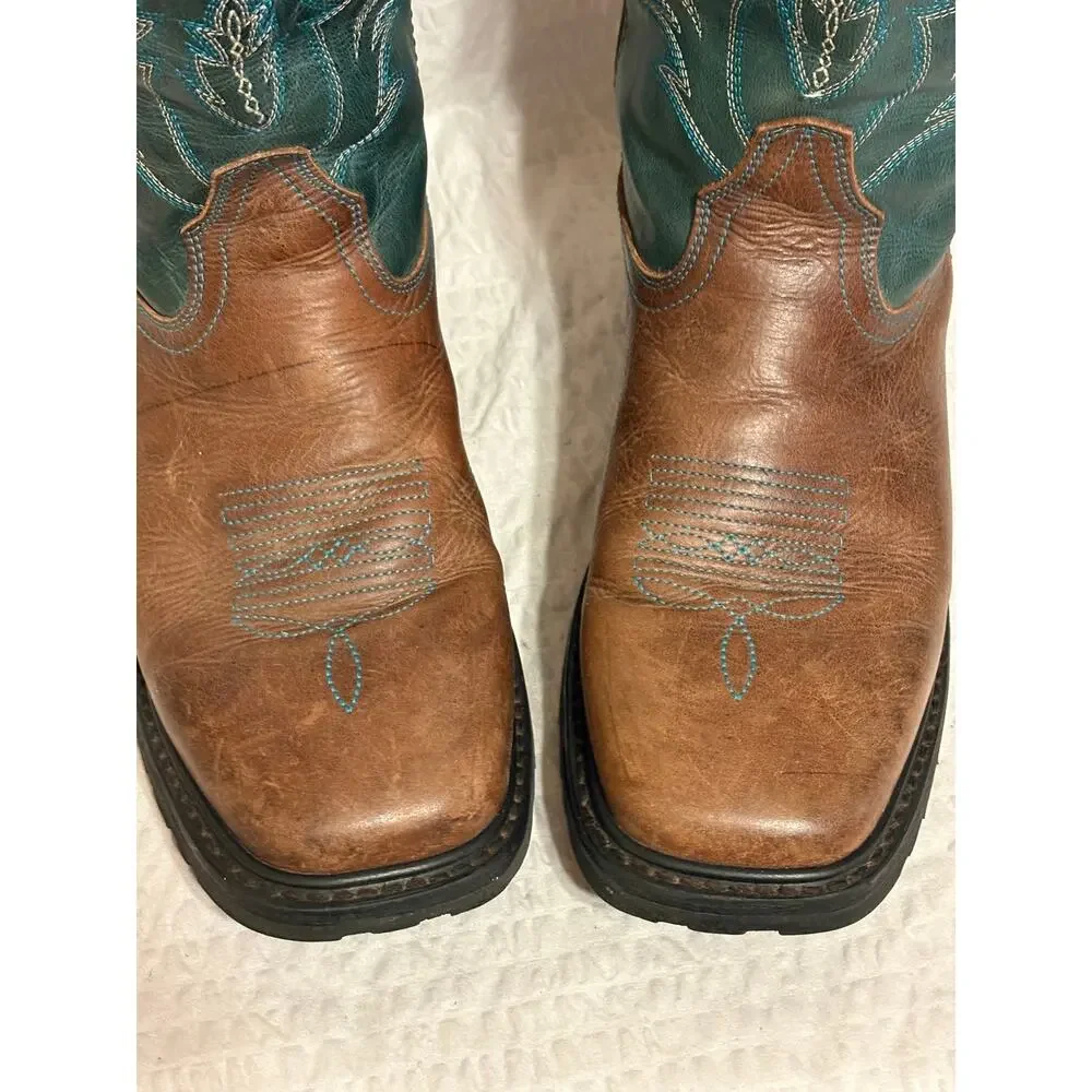 JB Dillon Reserve Men’s Leather Cowboy Western Work Boots Size 8.5EE Mexican